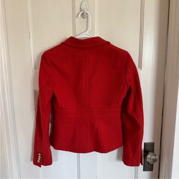 J.Crew rust orange wool blazer jacket size 2 - Picture 6 of 11